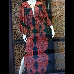 Maxi Dress , V neck , size Large